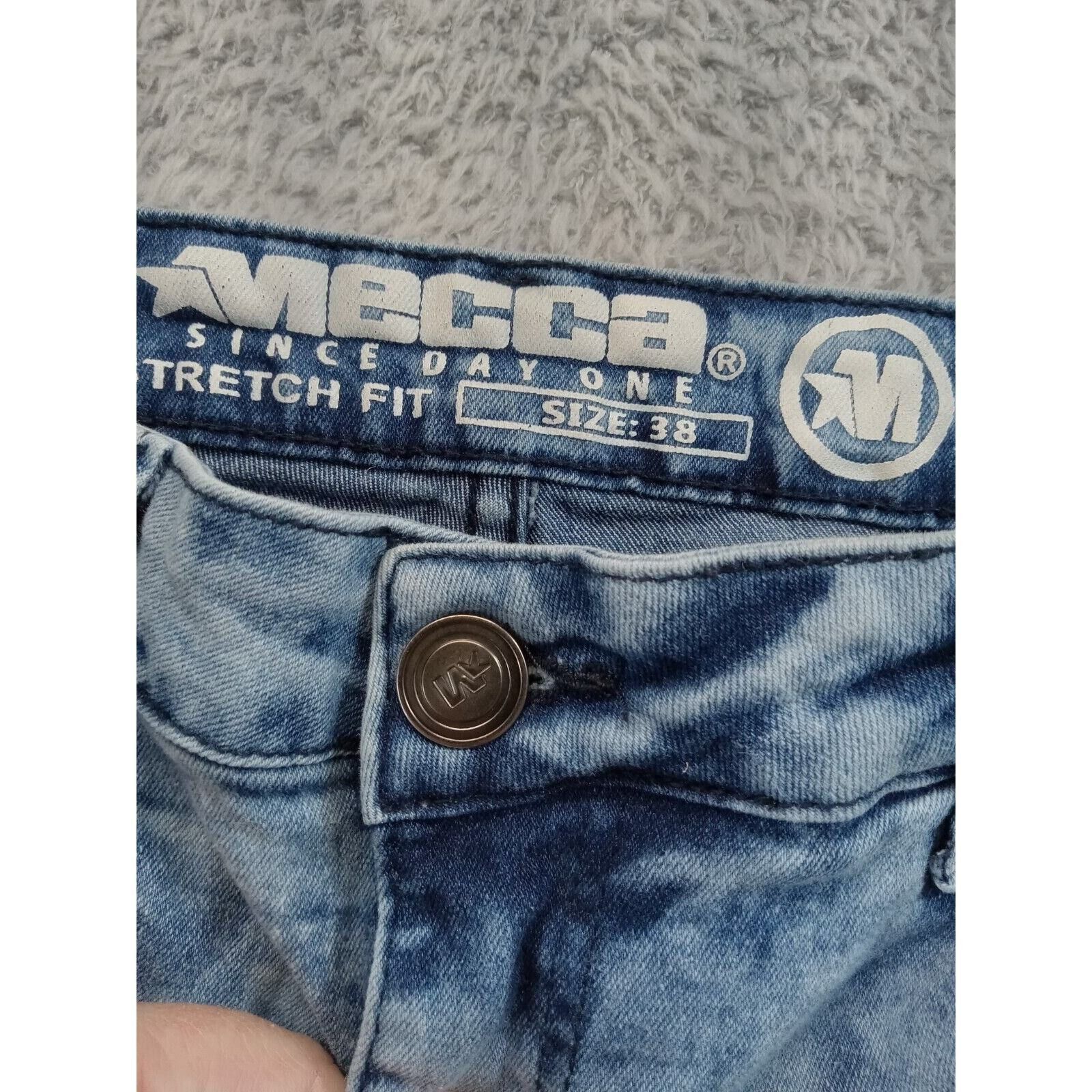Mecca Mecca Jeans 38 X 30 Mens Stretch Fit Acid Biker Denim Grunge Size US 38 / EU 54 - 7 Thumbnail
