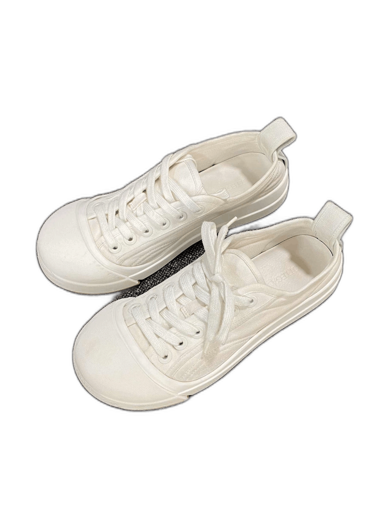Bottega Veneta White Canvas Sneakers by Bottega Veneta Size US 8 / IT 38 - 1 Thumbnail