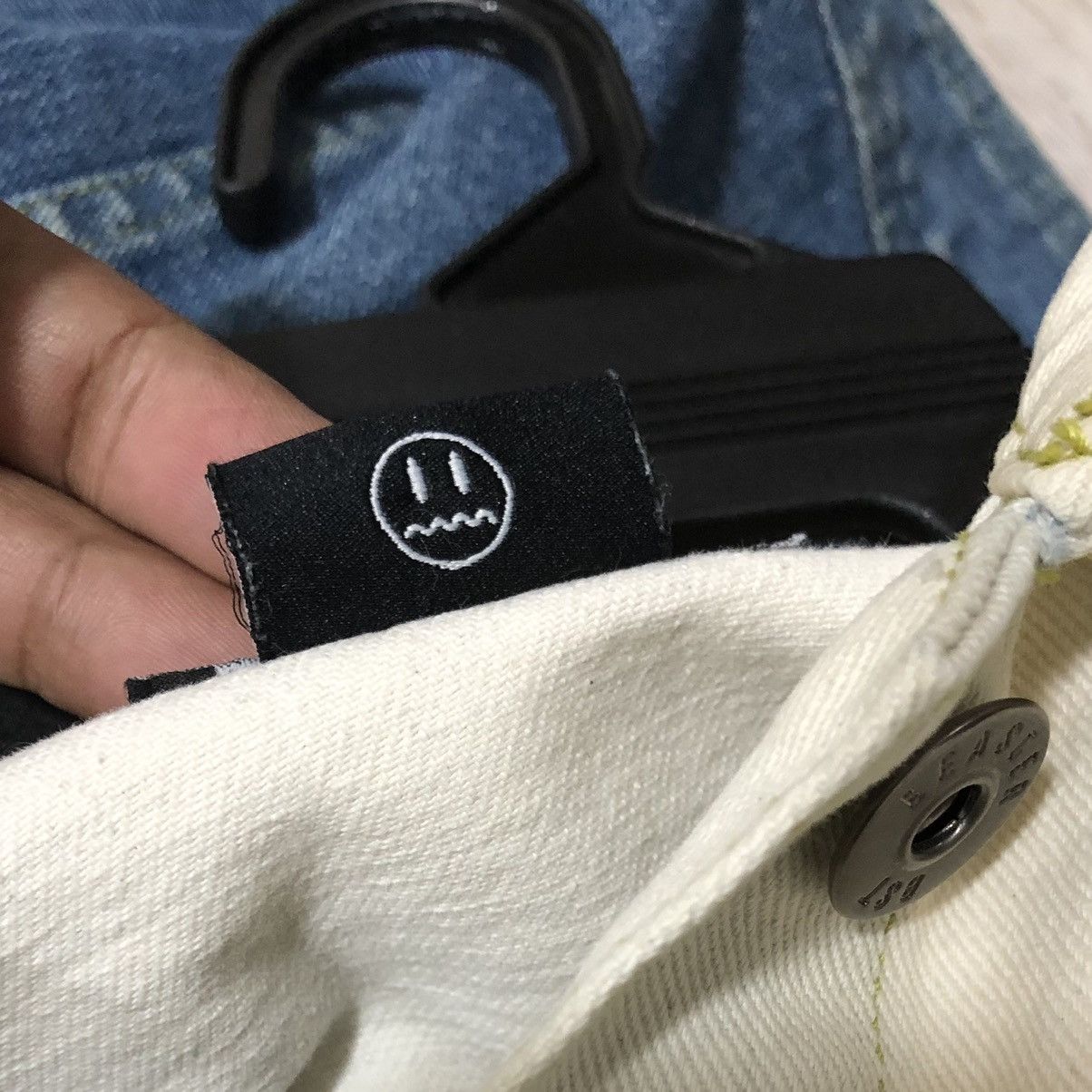 Japanese Brand BEASTER x Smiley Beige Denim Jacket Size US M / EU 48-50 / 2 - 16 Thumbnail
