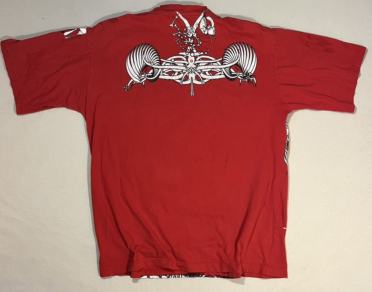 Vintage All Over Print Red Y2K T-shirt Size US L / EU 52-54 / 3 - 2 Thumbnail