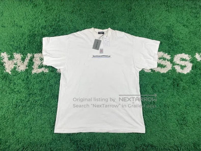 Balenciaga Balenciaga PDF Embroidered Letter Short Sleeve Size US L / EU 52-54 / 3 - 1 Thumbnail