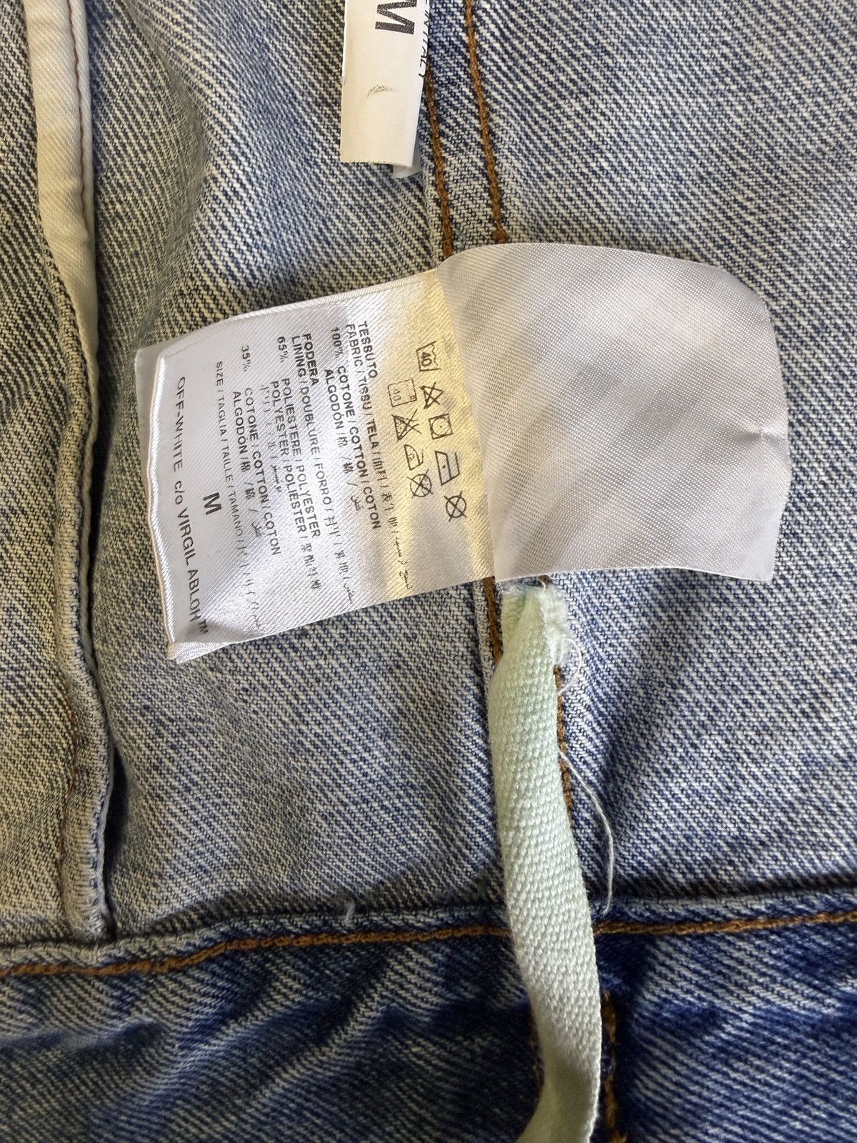 Off-White Off-White c/o Virgil Abloh Diagonal Stripe Denim Jacket Size US M / EU 48-50 / 2 - 5 Thumbnail
