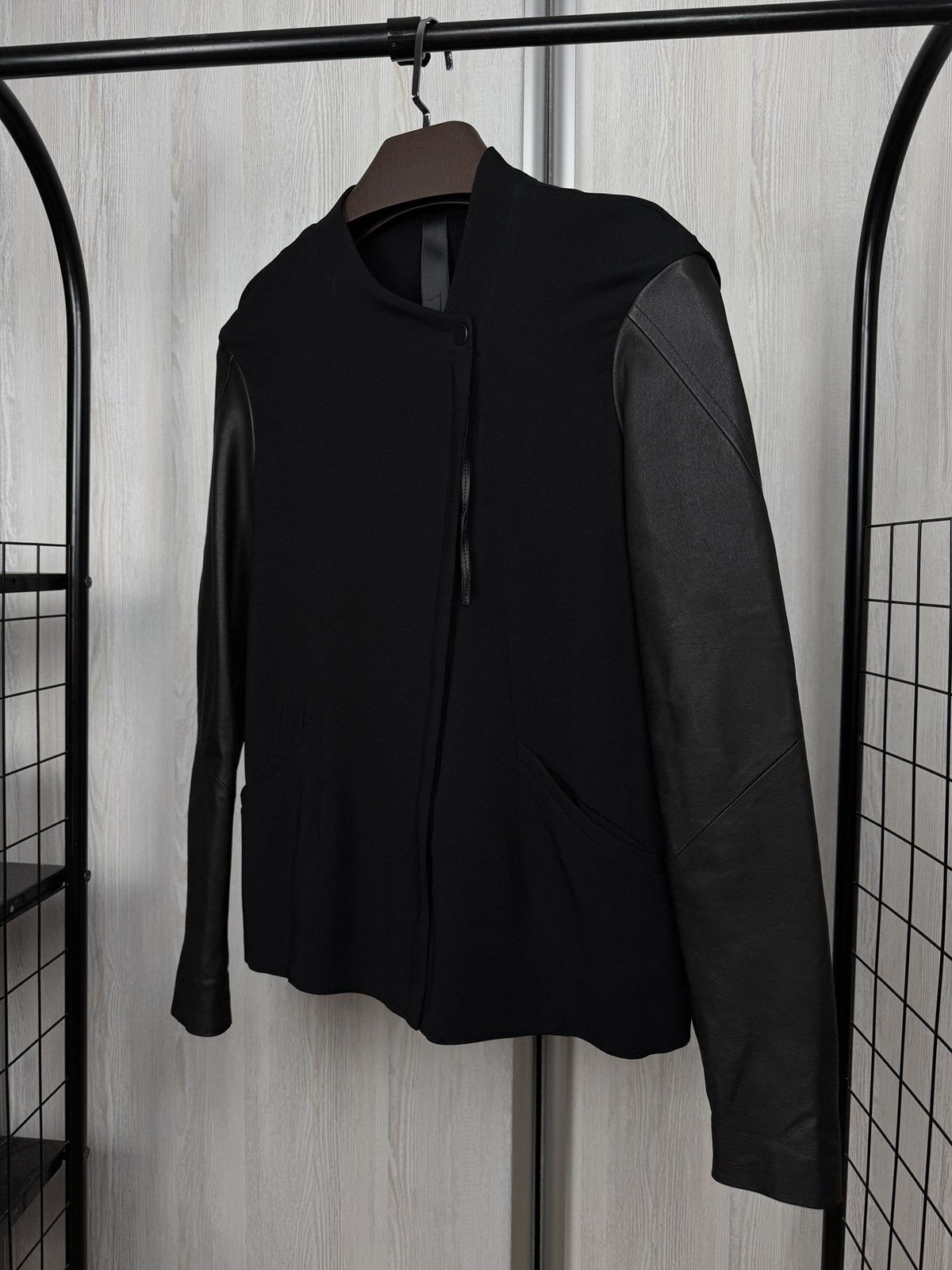 Ilaria Nistri Ilaria Nistri avant garde leather sleeves black jacket Italy Size S / US 4 / IT 40 - 5 Thumbnail