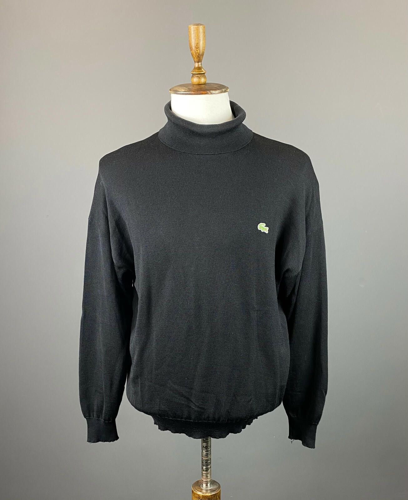 Lacoste Men Lacoste Black Wool High Neck Long Sleeve Sweater Size 7 Size US M / EU 48-50 / 2 - 1 Thumbnail