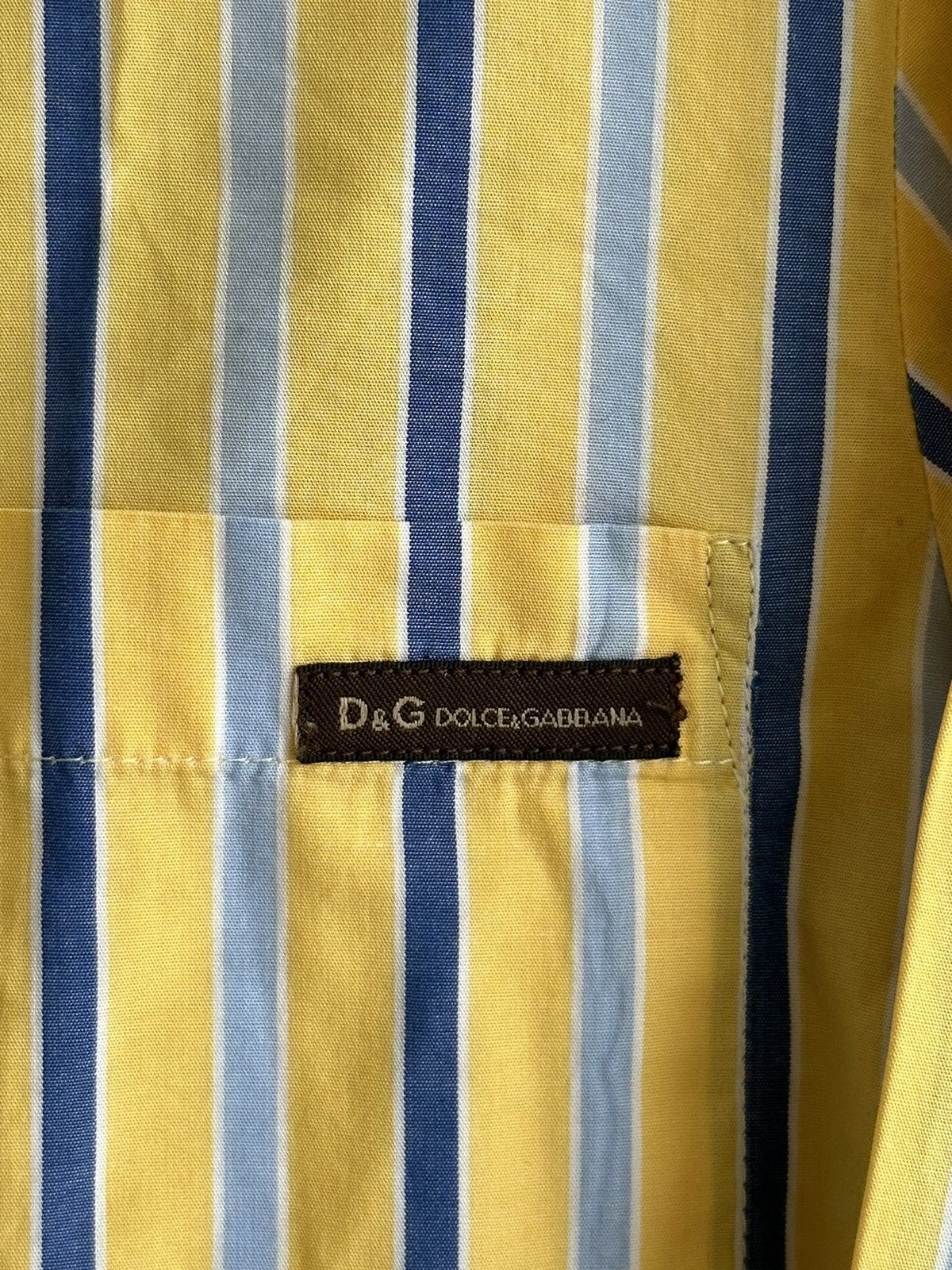 Dolce & Gabbana Dolce & Gabbana Striped Yellow Long Sleeve Shirt Button Up S Size US S / EU 44-46 / 1 - 5 Thumbnail