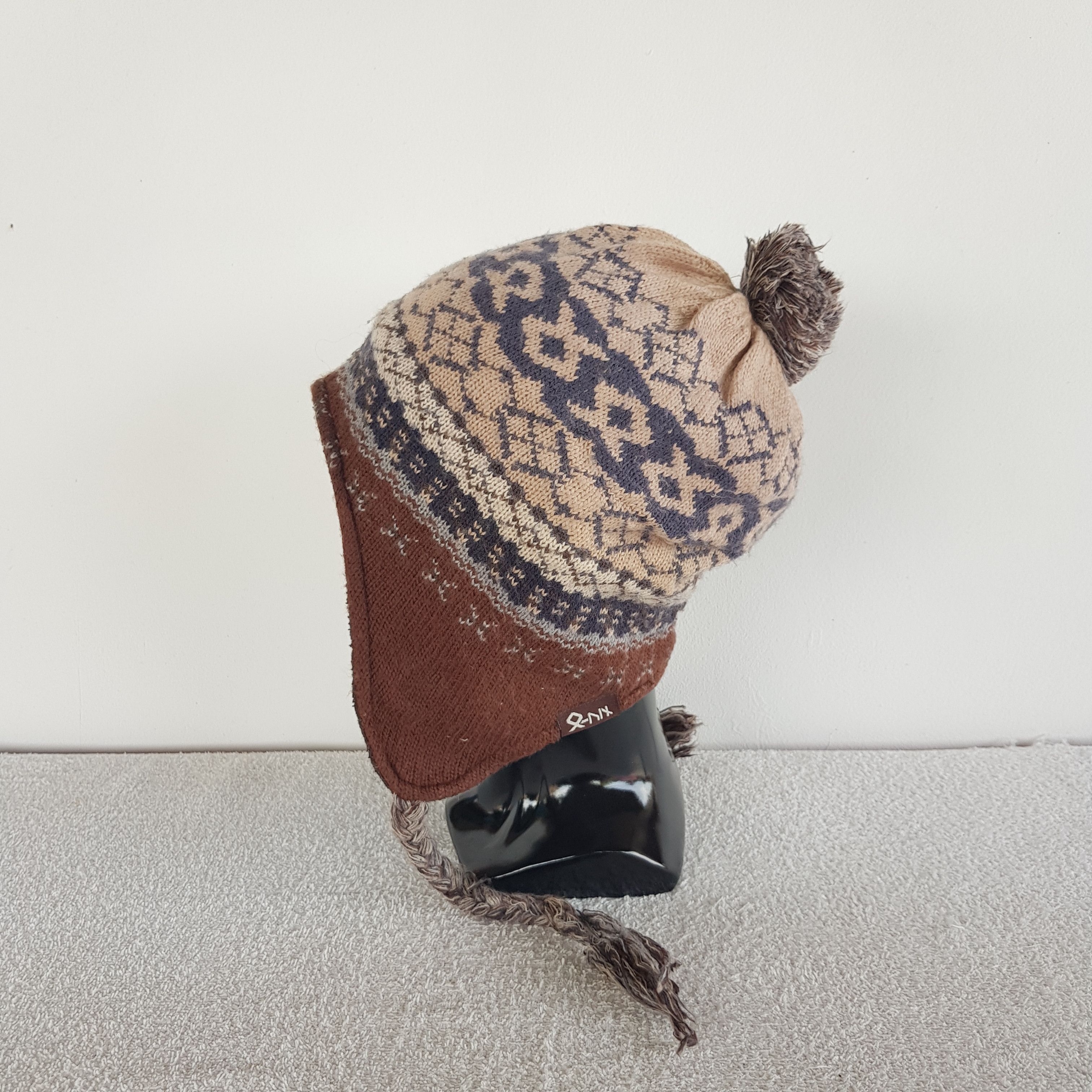 Other Vintage Japanese Earflap Beanie Ribbed Knit Snow Caps Hats. Size ONE SIZE - 4 Thumbnail
