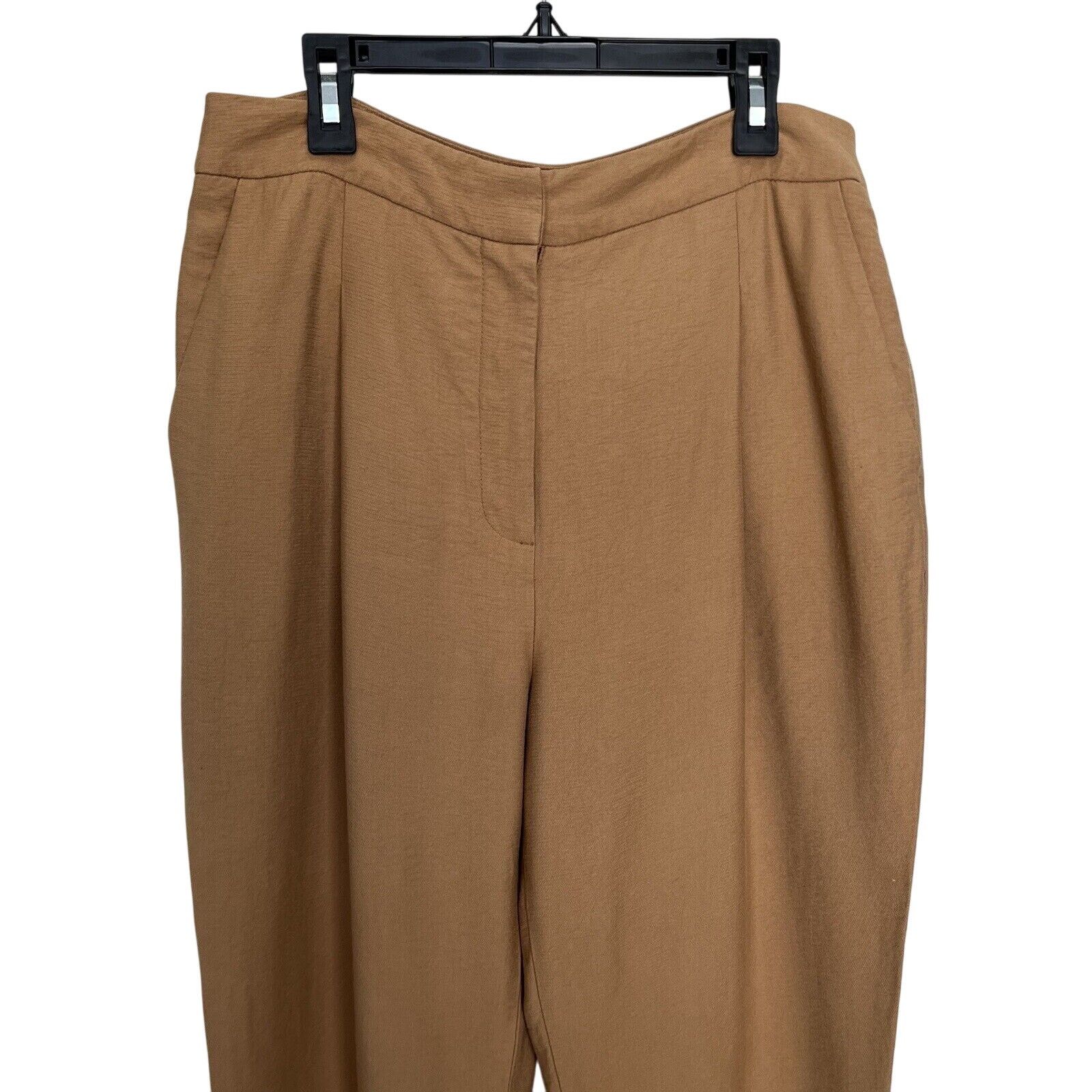 Anthropologie Leith | Camel Tan Pleated Taper Leg Trouser Pants Sz Medium Size 30" / US 8 / IT 44 - 3 Thumbnail