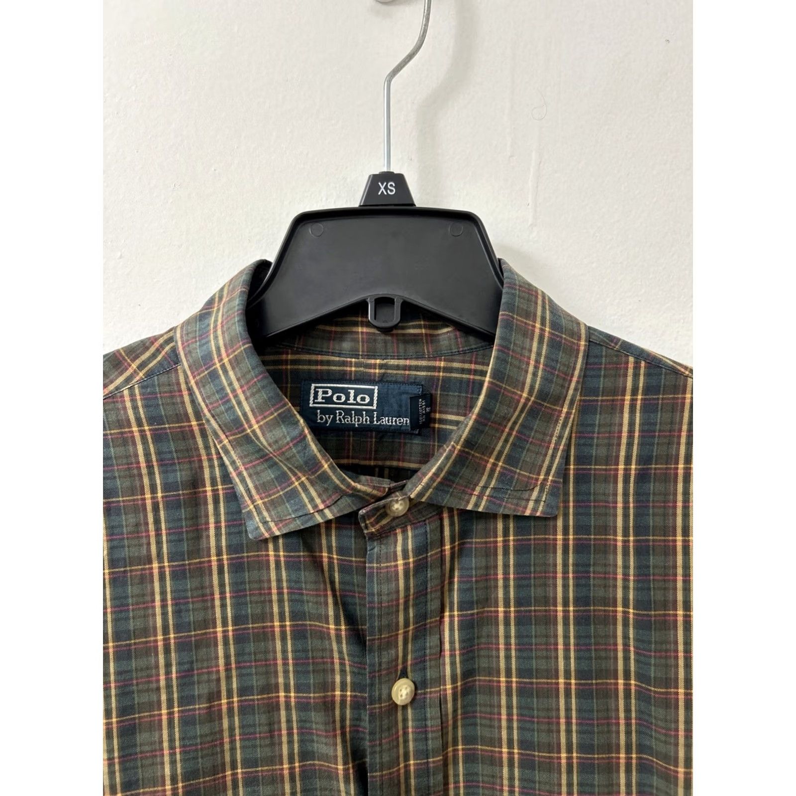 Ralph Lauren VINTAGE Polo Ralph Lauren Shirt Mens XL Brown Plaid Button-Down Long Sleeve Cotton Classic Fit Size US XL / EU 56 / 4 - 4 Thumbnail