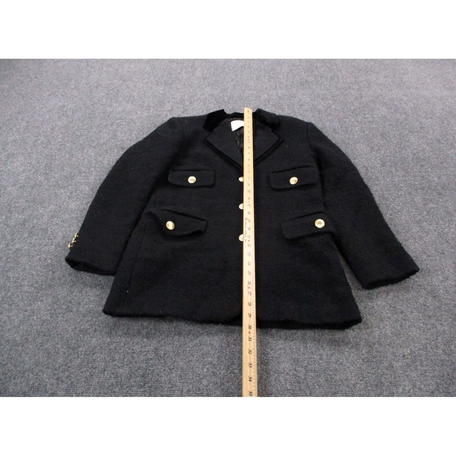 Sandro Sandro Jacket Black Wool Blend Coat Designer Outdoors Overcoat Casual 38 Women Size XS / US 0-2 / IT 36-38 - 3 Thumbnail