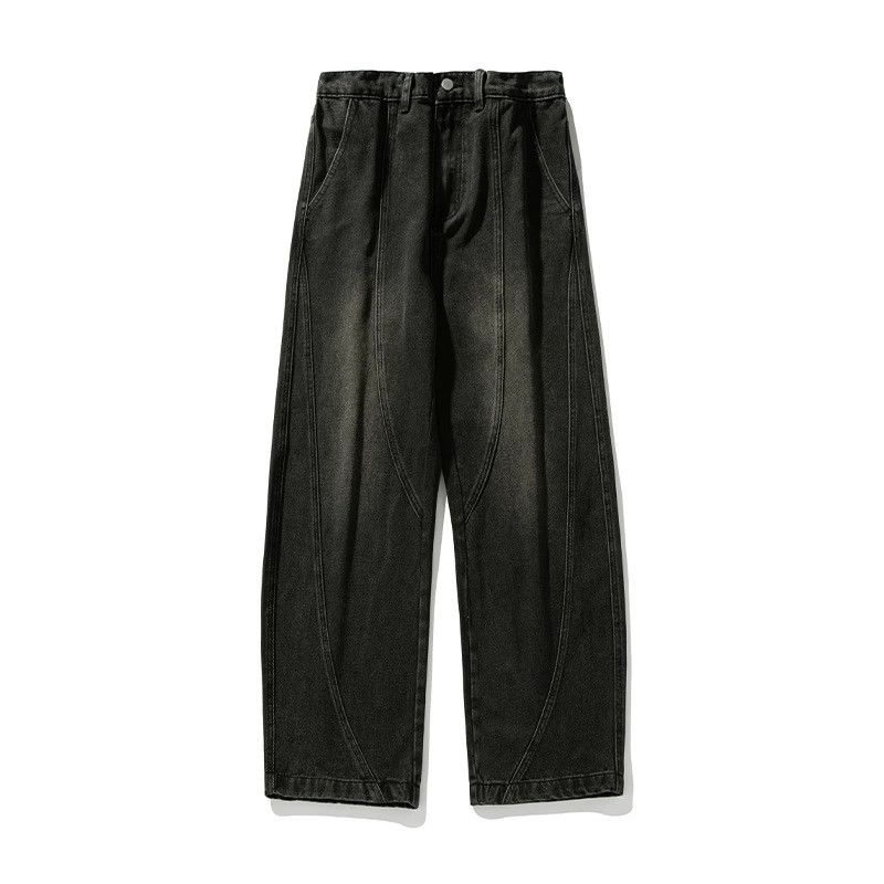 Vintage Men's retro loose straight washed distressed scimitar jeans Size US 32 / EU 48 - 4 Thumbnail