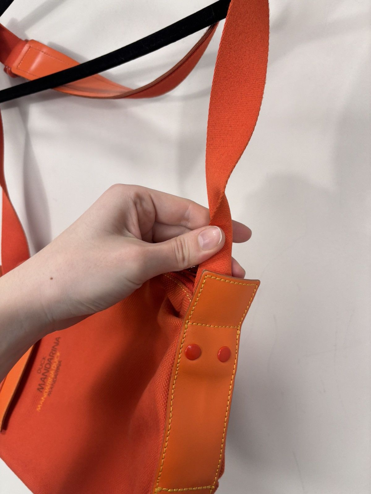 Mandarina Duck Mandarina Duck Orange Crossbody Shoulder Bag Canvas Leather Size ONE SIZE - 4 Thumbnail