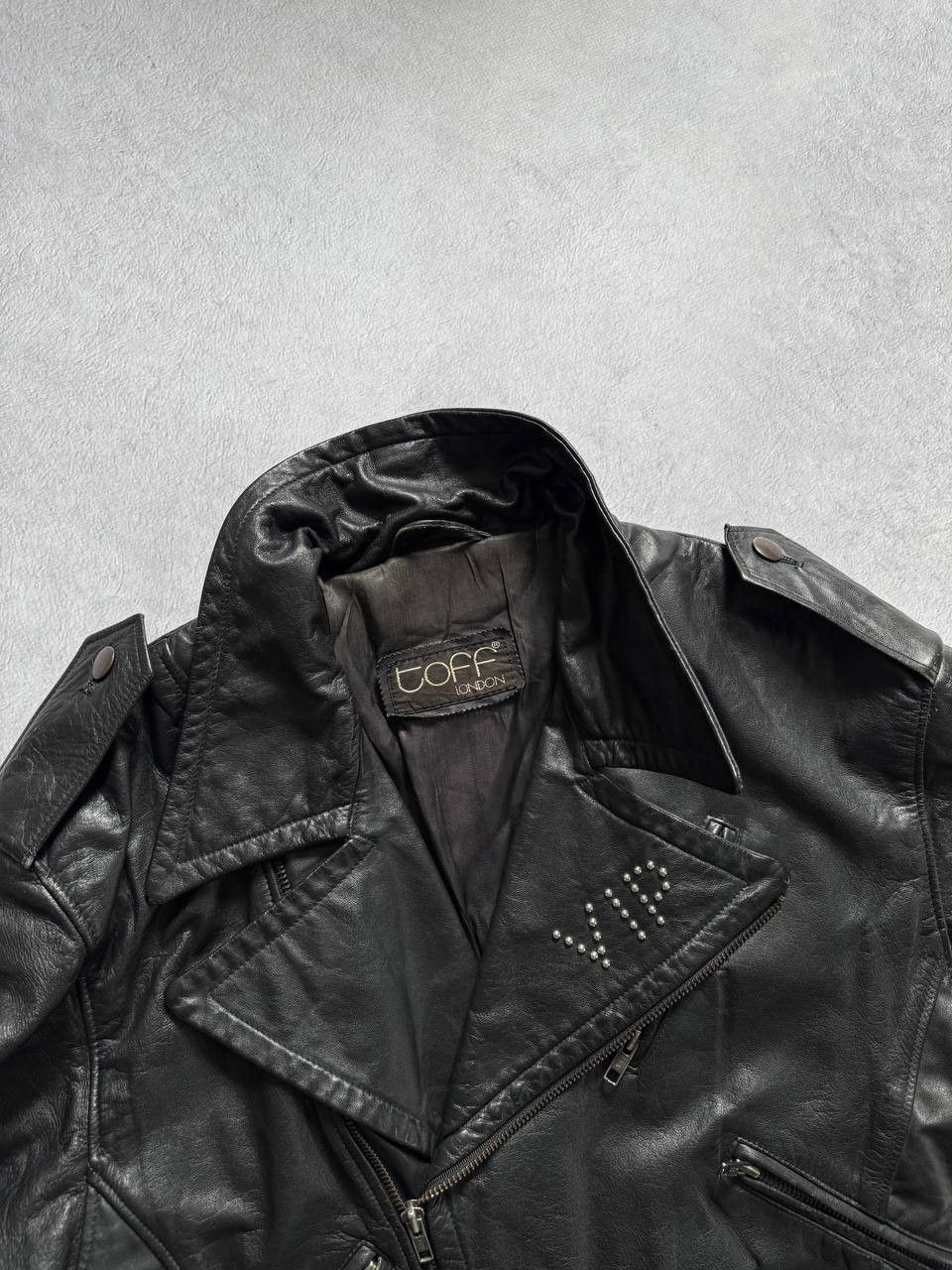 Vintage Vintage 90s Leather Black Motorcycle Jacket Size S / US 4 / IT 40 - 7 Thumbnail