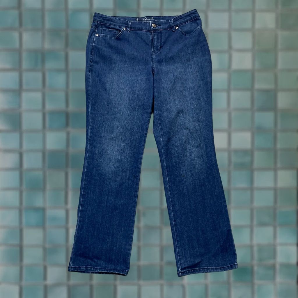 Gloria Vanderbilt Gloria Vanderbilt Jeans Womens 8 Blue Straight 5-Pocket Denim Slimming Comfort Regular City Preppy Pants Mens Women? Size 24" / US 00 / IT 34 - 1 Thumbnail