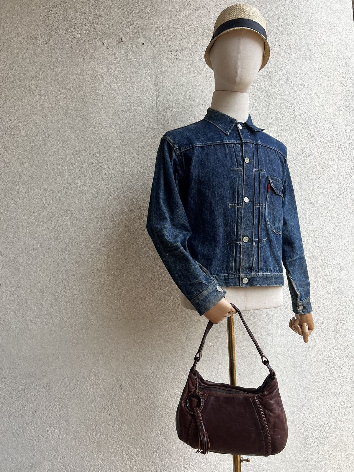 Leather genten Japan Patina Leather Mini Hobo Bag Size ONE SIZE - 21 Thumbnail