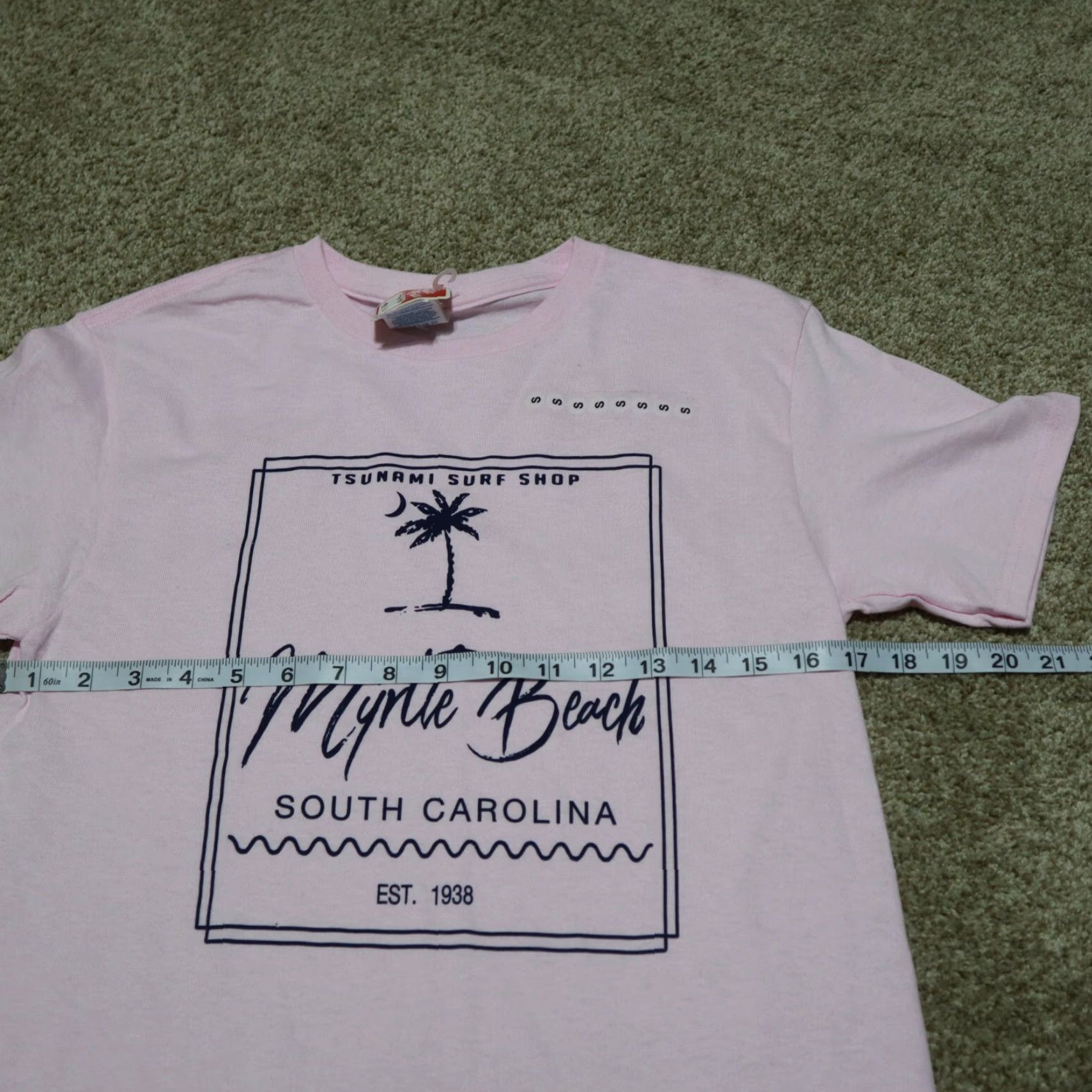 Delta VINTAGE SC South Carolina Myrtle Beach Pink Short Sleeve Ladies Tee T-Shirt Womens Small Size S / US 4 / IT 40 - 3 Thumbnail