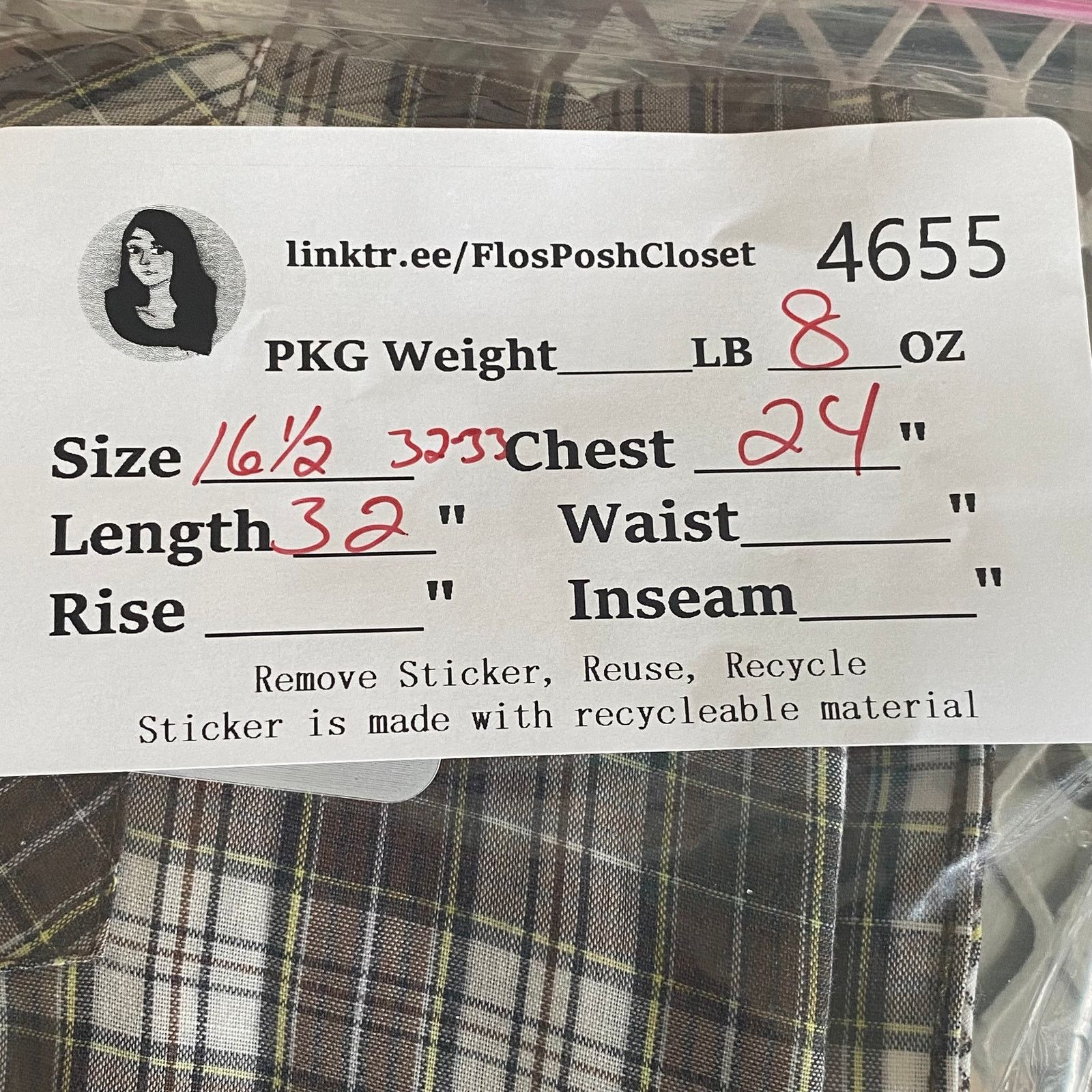 Other ATA Authentic Western Vintage Pearl Snap Plaid 16.5 (Large) Size US L / EU 52-54 / 3 - 10 Thumbnail