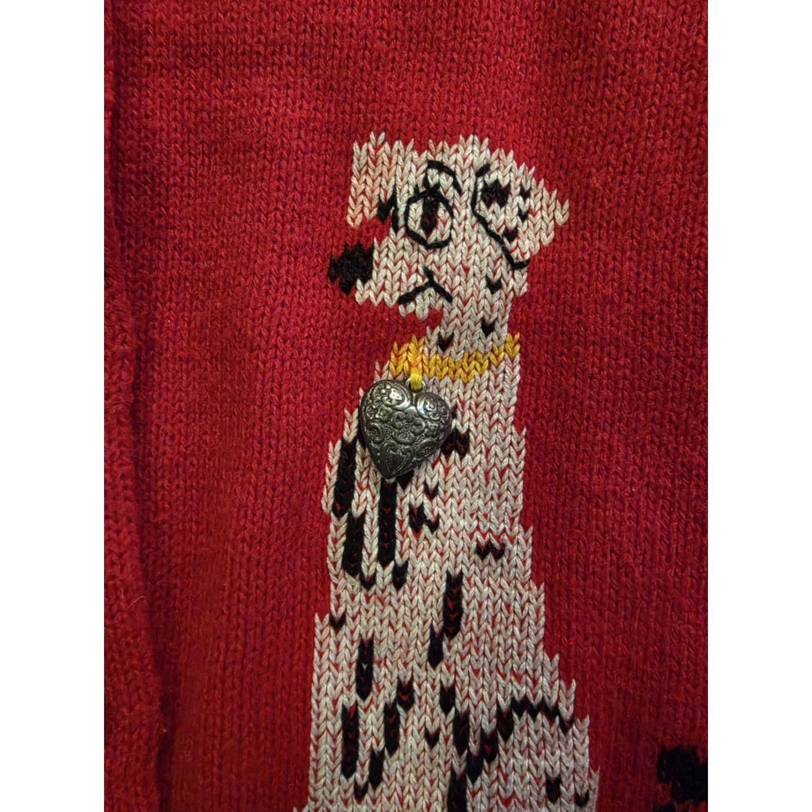 Vintage VINTAGE Copper Key Cardigan Sweater Dalmatian Dogs Knit Little Girl Medium Red 80s Size US M / EU 48-50 / 2 - 6 Thumbnail
