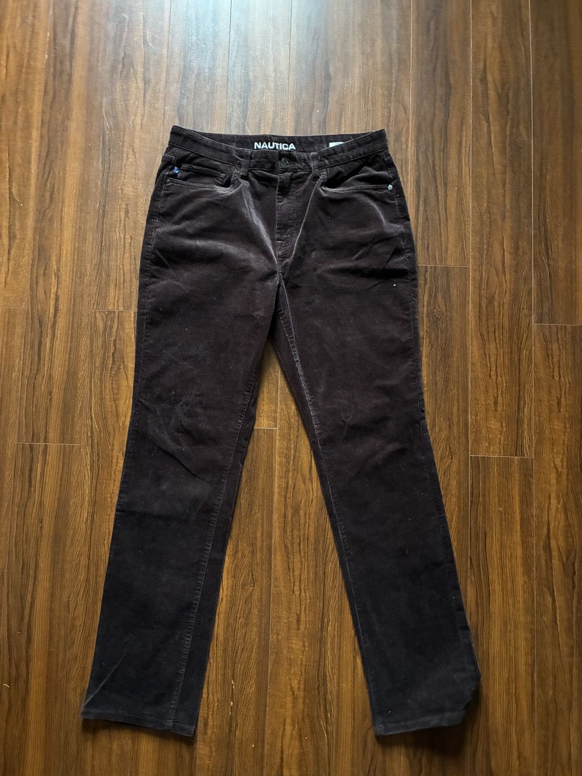 Nautica Nautica Brown Corduroy Straight Fit Pants 34x34 Size US 34 / EU 50 - 2 Thumbnail