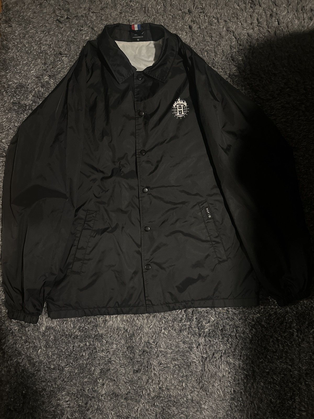 Deals Men’s Huf Thrasher windbreaker jacket size small