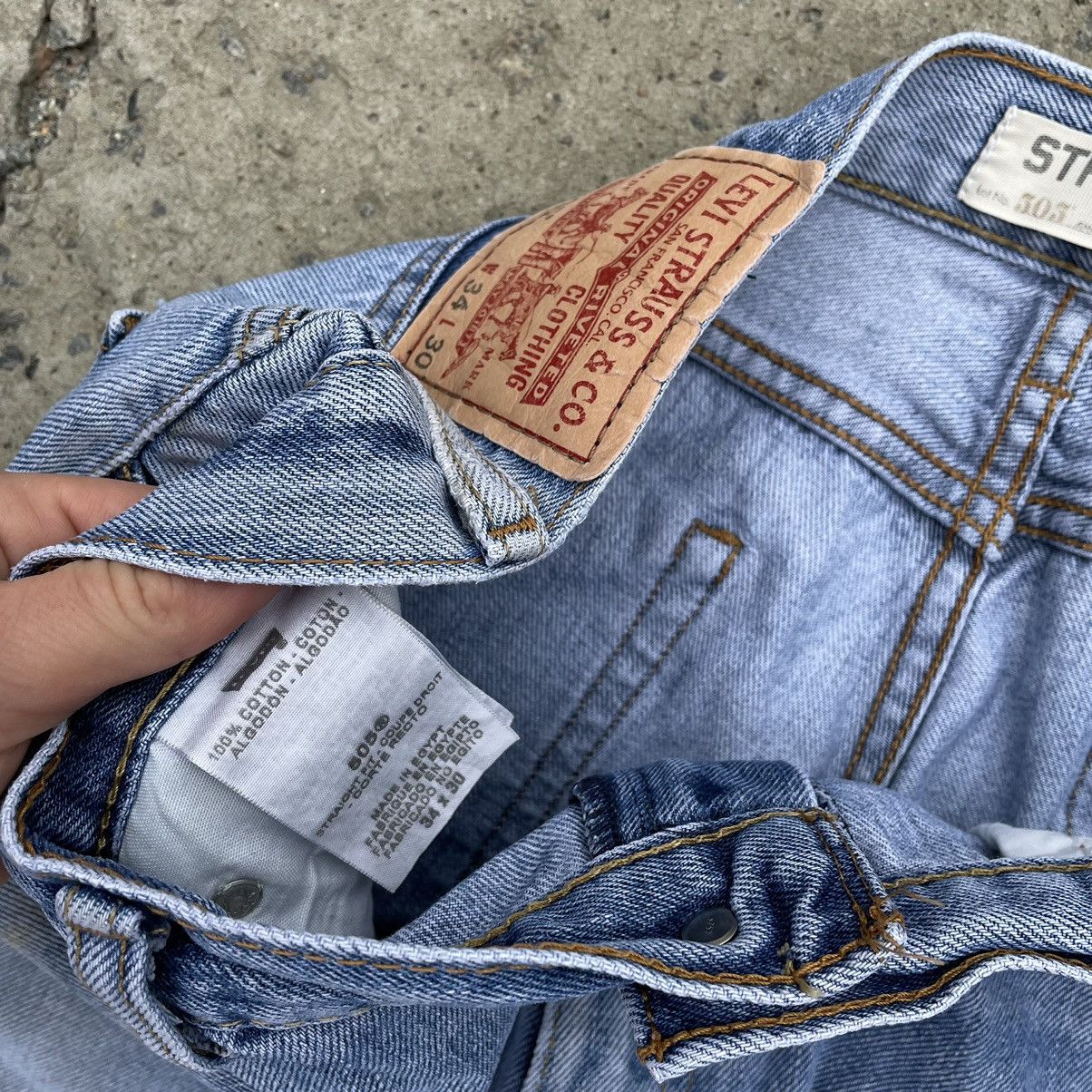 Levi's × Vintage Vintage Levi’s Jeans 505 W34xL30 Y2K Pants 90s Trousers Size US 34 / EU 50 - 17 Thumbnail