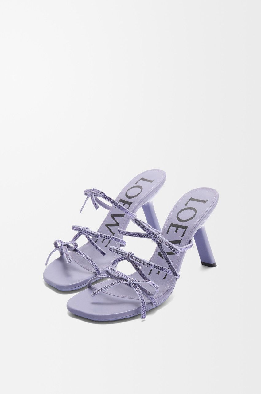 Loewe o1loc1c0525 Petal Sandal In Suede in Purple Size US 9 / IT 39 - 2 Thumbnail