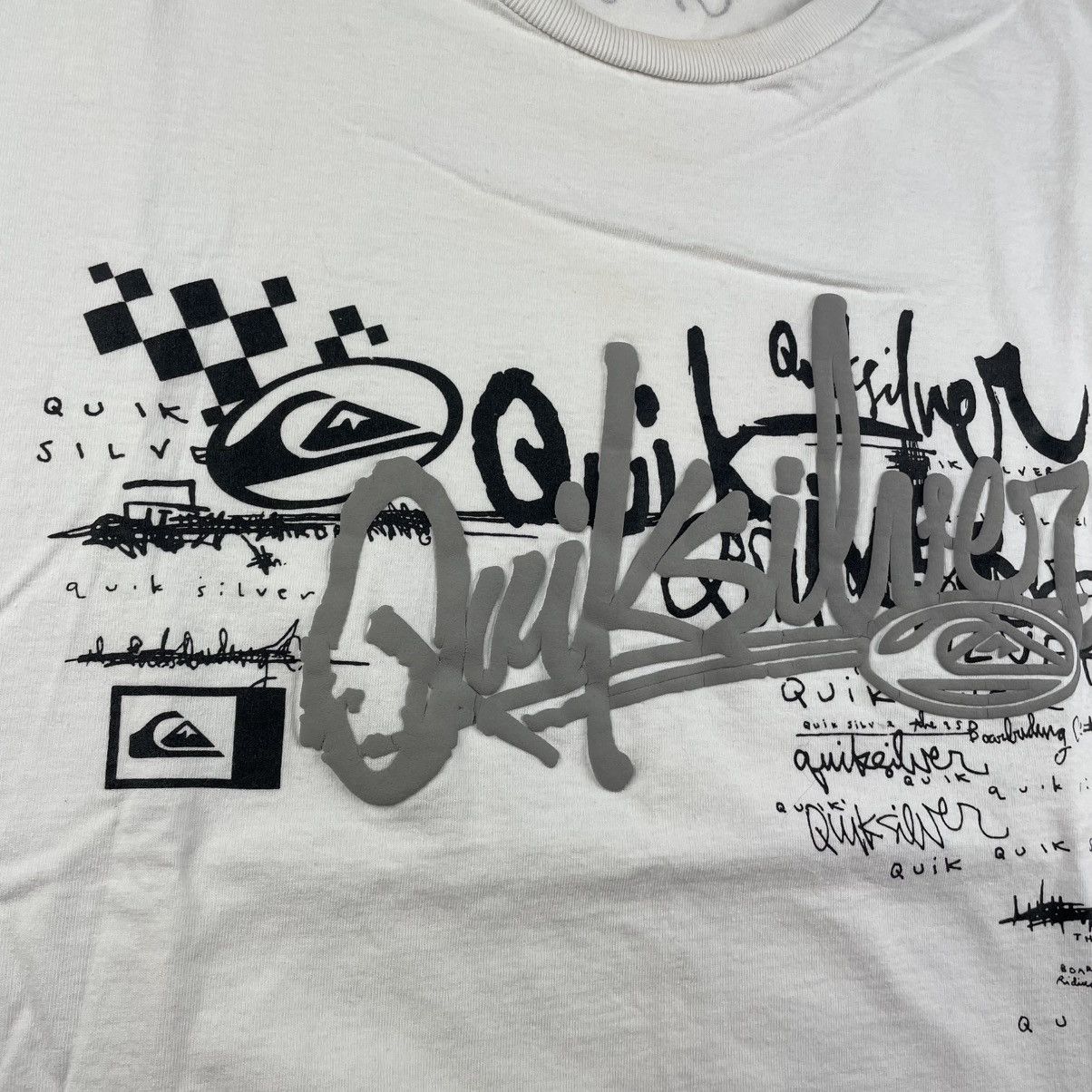 Quiksilver Vintage Surfer Quiksilver Doodle T-Shirt Puff Print Y2K Surf Size US XL / EU 56 / 4 - 4 Thumbnail
