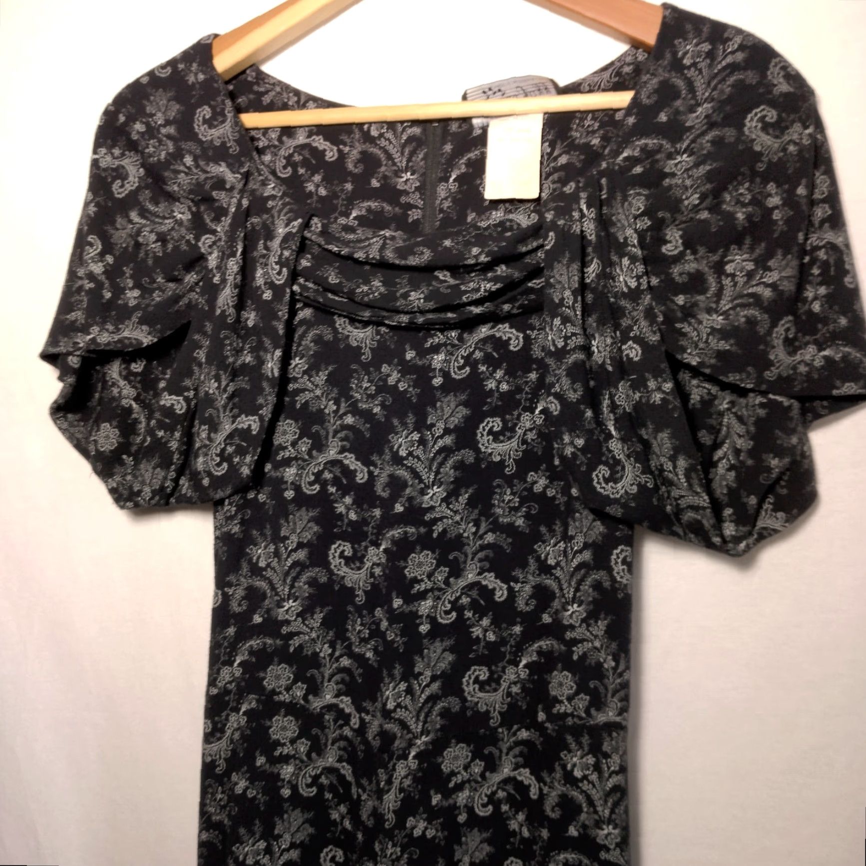 Vintage All That Jazz Dress Long Black Floral Y2K Rayon Vintage Size 9/10 Womens Size M / US 6-8 / IT 42-44 - 4 Thumbnail