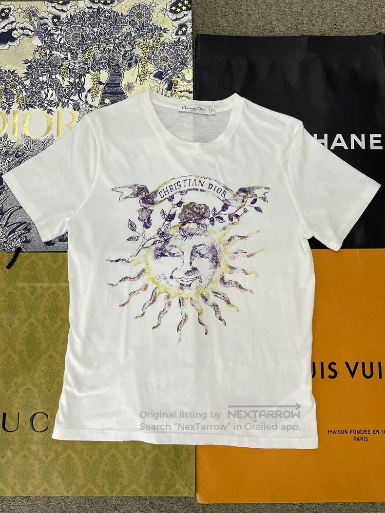 Dior Dior Purple sunflower printed short-sleeved T-shirt Size M / US 6-8 / IT 42-44 - 1 Thumbnail
