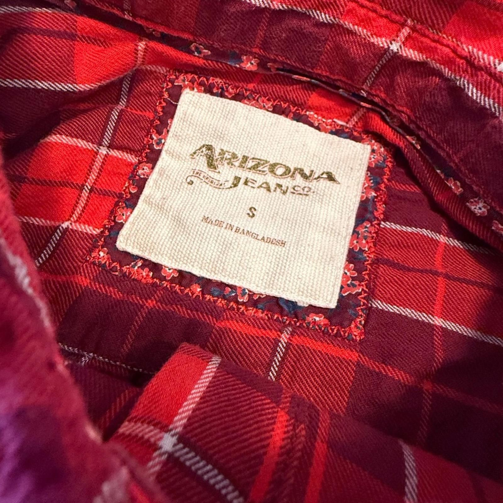 Other Arizona Jeans western plaid shirt red burgundy SZ SM Size S / US 4 / IT 40 - 4 Thumbnail