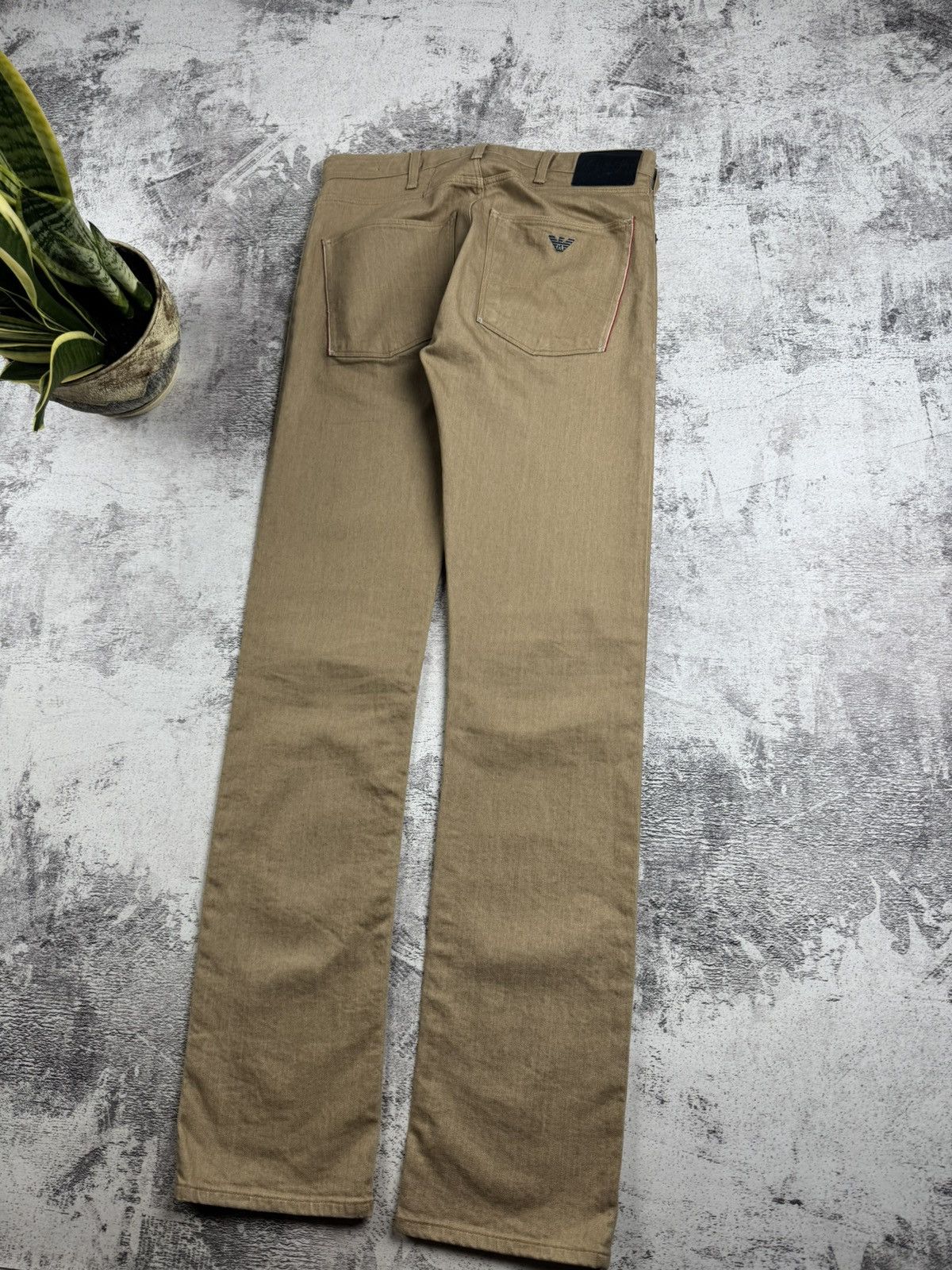 Armani Armani Jeans J45 Regular Fit Stretch Denim W30 L34 Beige GA Men’s Trousers Pants Size US 30 / EU 46 - 4 Thumbnail