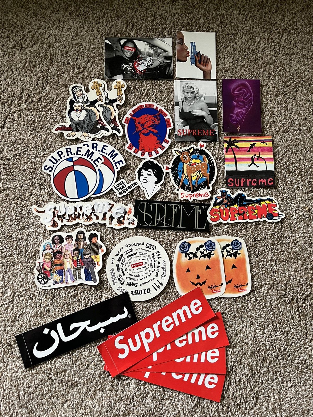 SUPREME Accessories and store Stickers Bundle. ALL NEW!