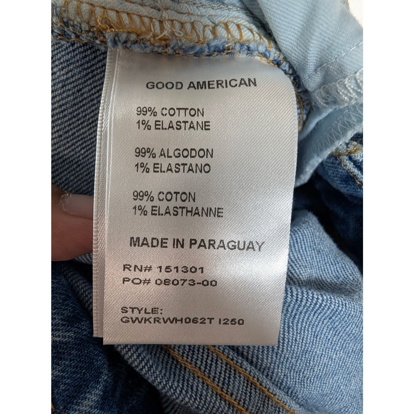 Good American Good American Raw Hem Distressed Blue Skinny Jeans Size 4/27 Size 27" / US 4 / IT 40 - 4 Thumbnail