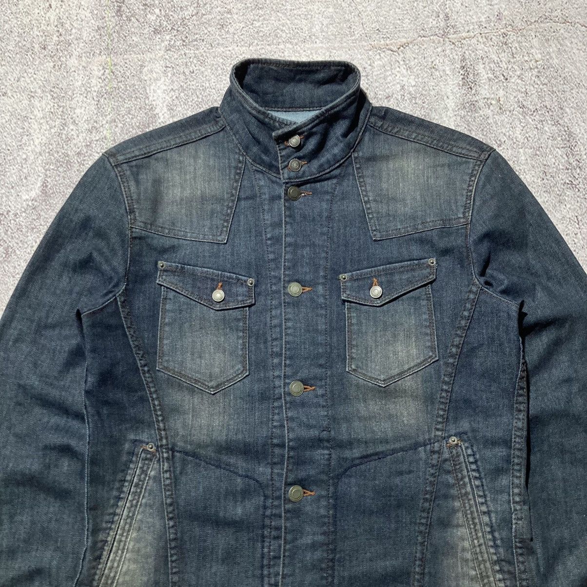 Nicole Club 2000s Nicole Club For Men Biker Denim Jacket Blue Indigo Size US M / EU 48-50 / 2 - 2 Thumbnail