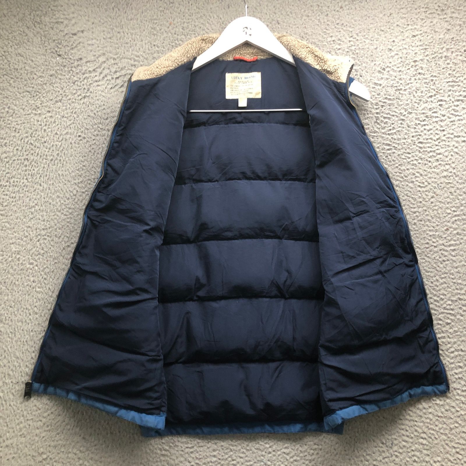 Lucky Brand Vintage Lucky Brand Quilted Puffer Vest Jacket Mens S Blue Size US S / EU 44-46 / 1 - 6 Thumbnail