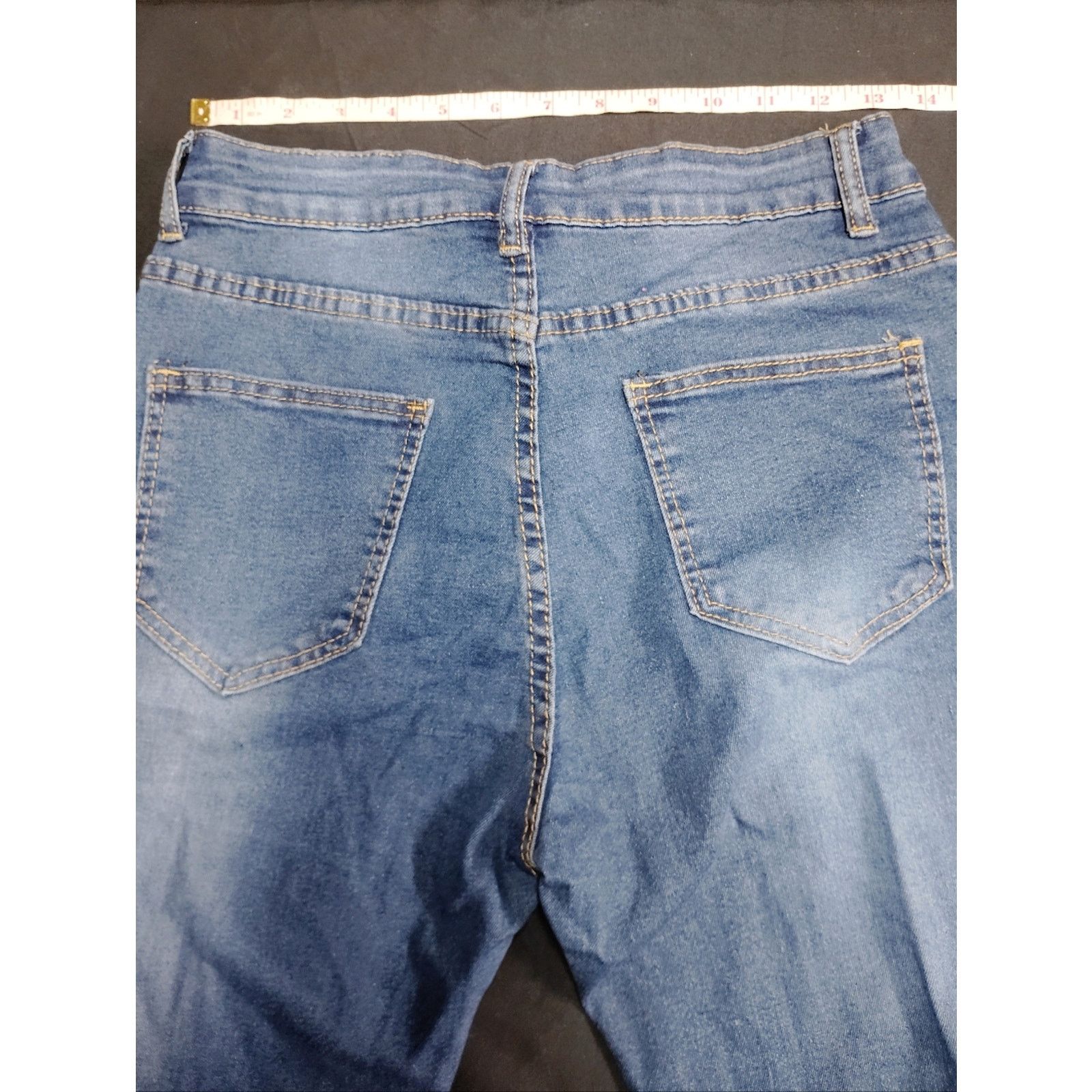 0 Light Blue High-Waist Women's Jeans with Button Fly Size 27" / US 4 / IT 40 - 6 Thumbnail