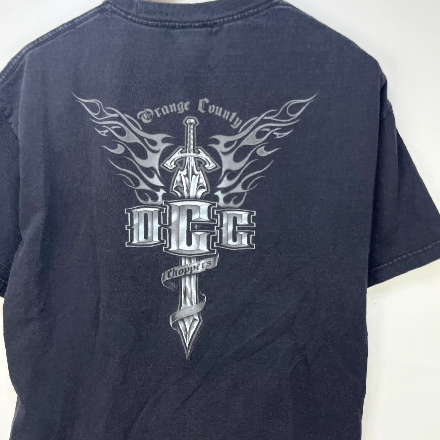 Vintage VINTAGE Orange County Choppers T-Shirt XL Men Black 90s Flames Motorcycle Shirt Mens Size US XL / EU 56 / 4 - 2 Thumbnail