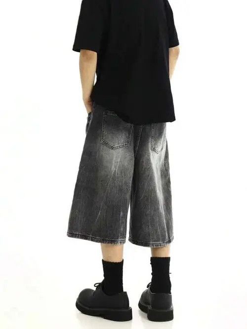 Japanese Brand WASHED opium jorts GOTHIC punk Y2K Size US 36 / EU 52 - 4 Thumbnail