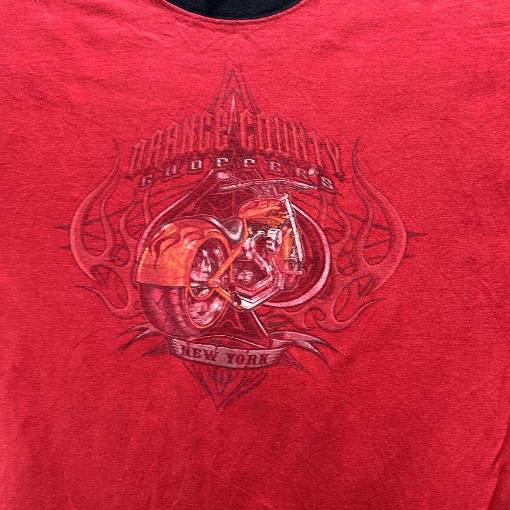 Vintage VINTAGE Alstyle T-Shirt Mens XL Red Shirt Motorcycle Biker OC Choppers NY Orange County Choppers Shirt Red Size US XL / EU 56 / 4 - 3 Thumbnail