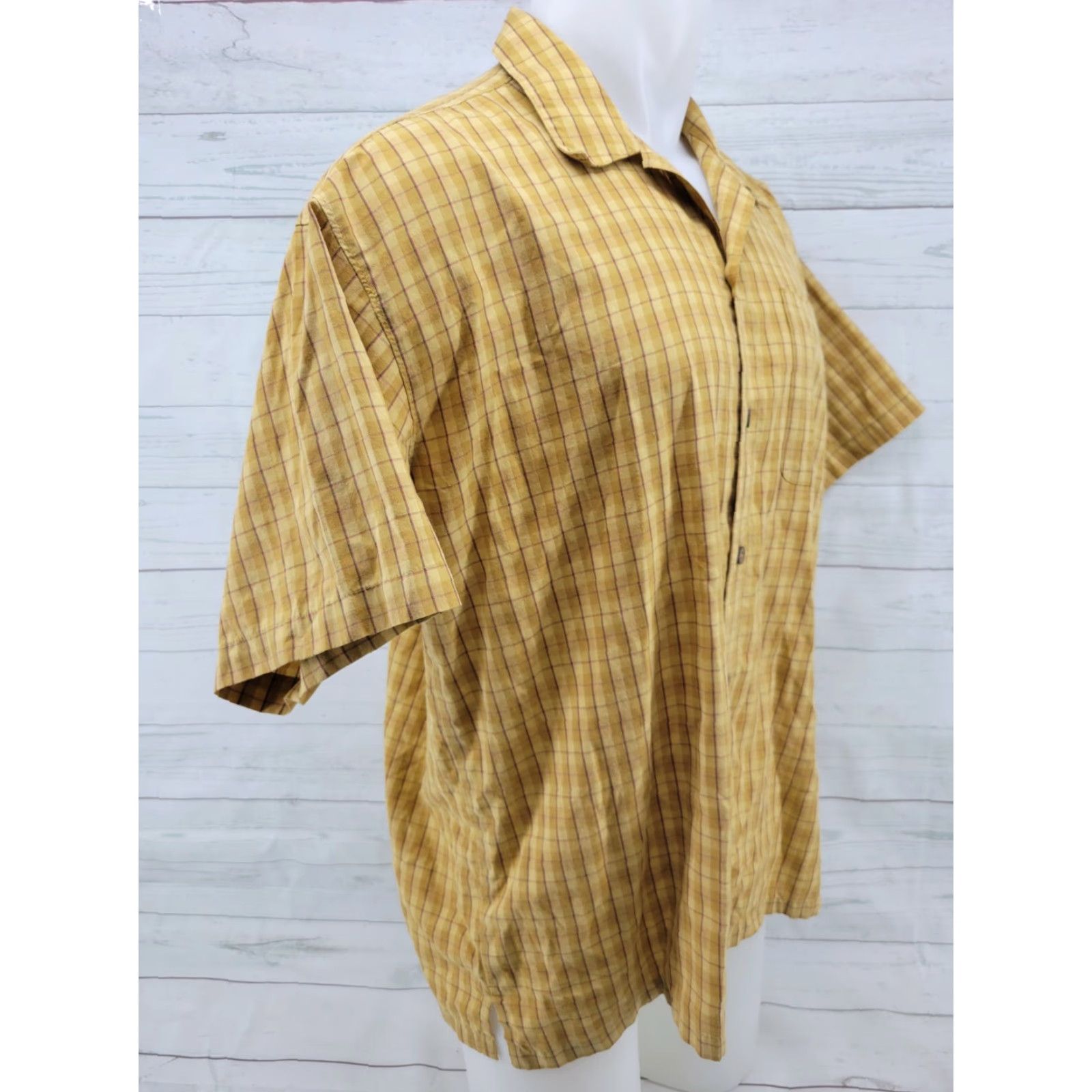 Patagonia Patagonia Shirt Mens Large Short Sleeve Button-Front Yellow Plaid Check Shirt Size US L / EU 52-54 / 3 - 4 Thumbnail