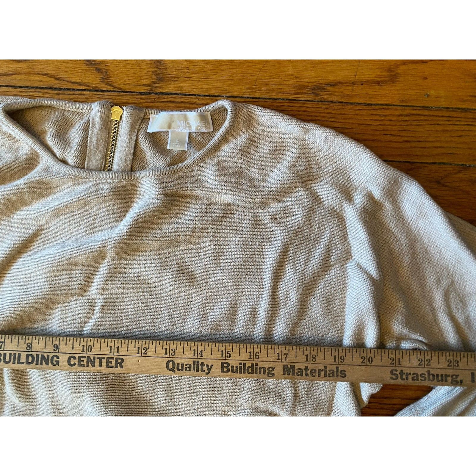 Michael Kors Michael Kors Longer Sweater Women’s Large Beige Size L / US 10 / IT 46 - 5 Thumbnail