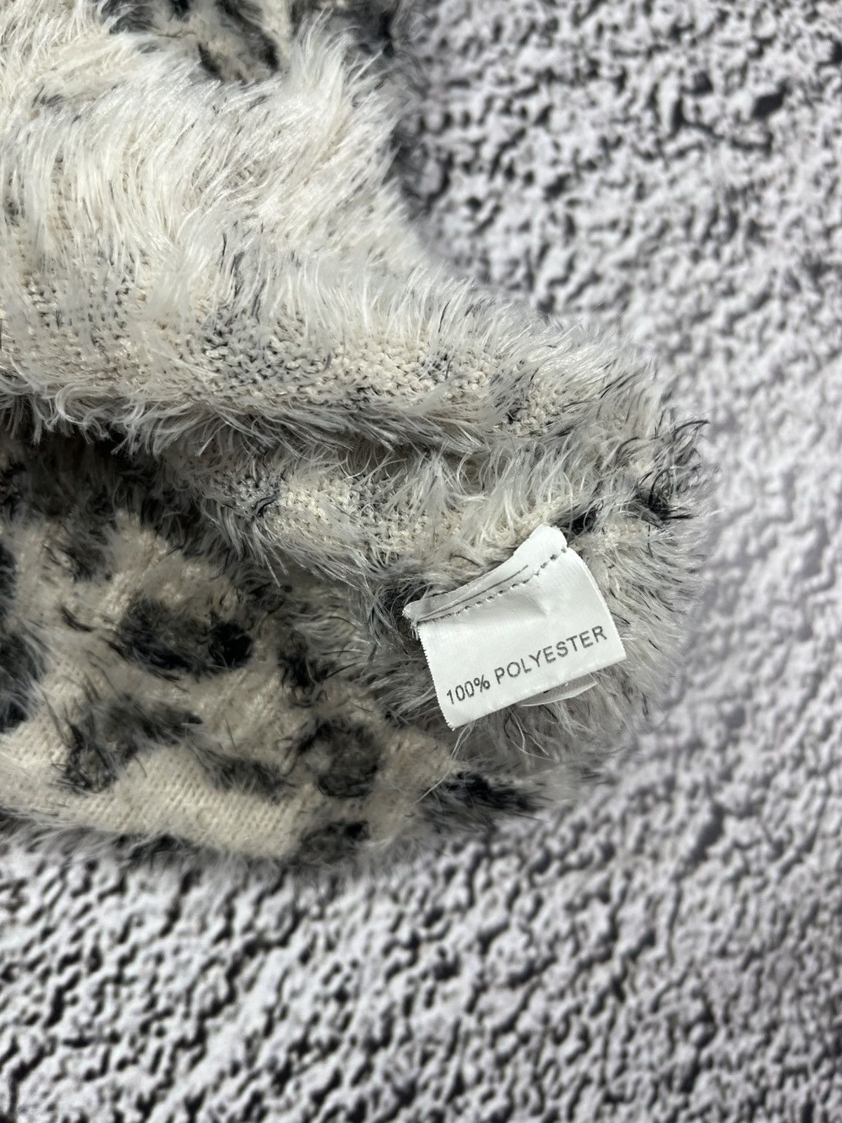 Vintage VINTAGE Y2K FUZZY LEOPARD LONG SWEATER AVANTGARDE Size M / US 6-8 / IT 42-44 - 6 Thumbnail