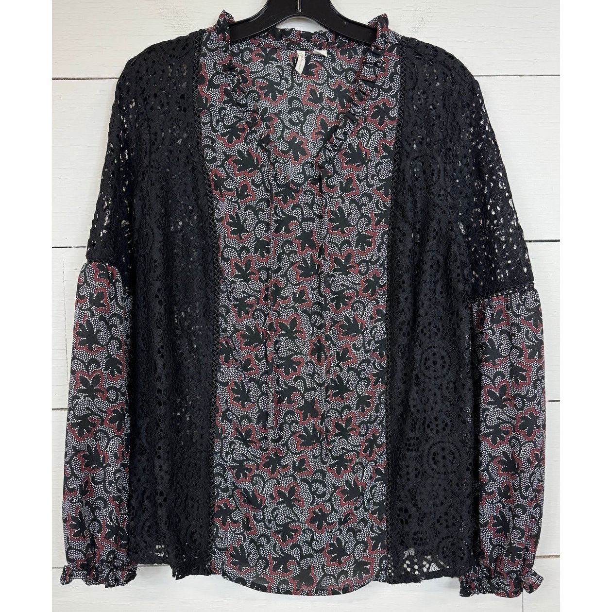 Other Cato Black Long Sleeve Blouse Women's Size Large Size L / US 10 / IT 46 - 1 Thumbnail
