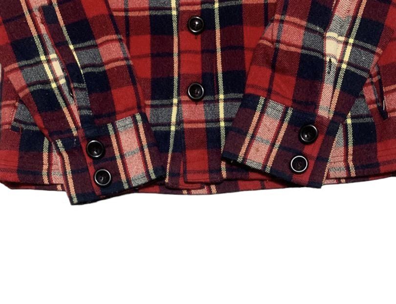 If Six Was Nine Vintage Red&Cat Plaid Flannel Shirt Jacket Size US S / EU 44-46 / 1 - 3 Thumbnail