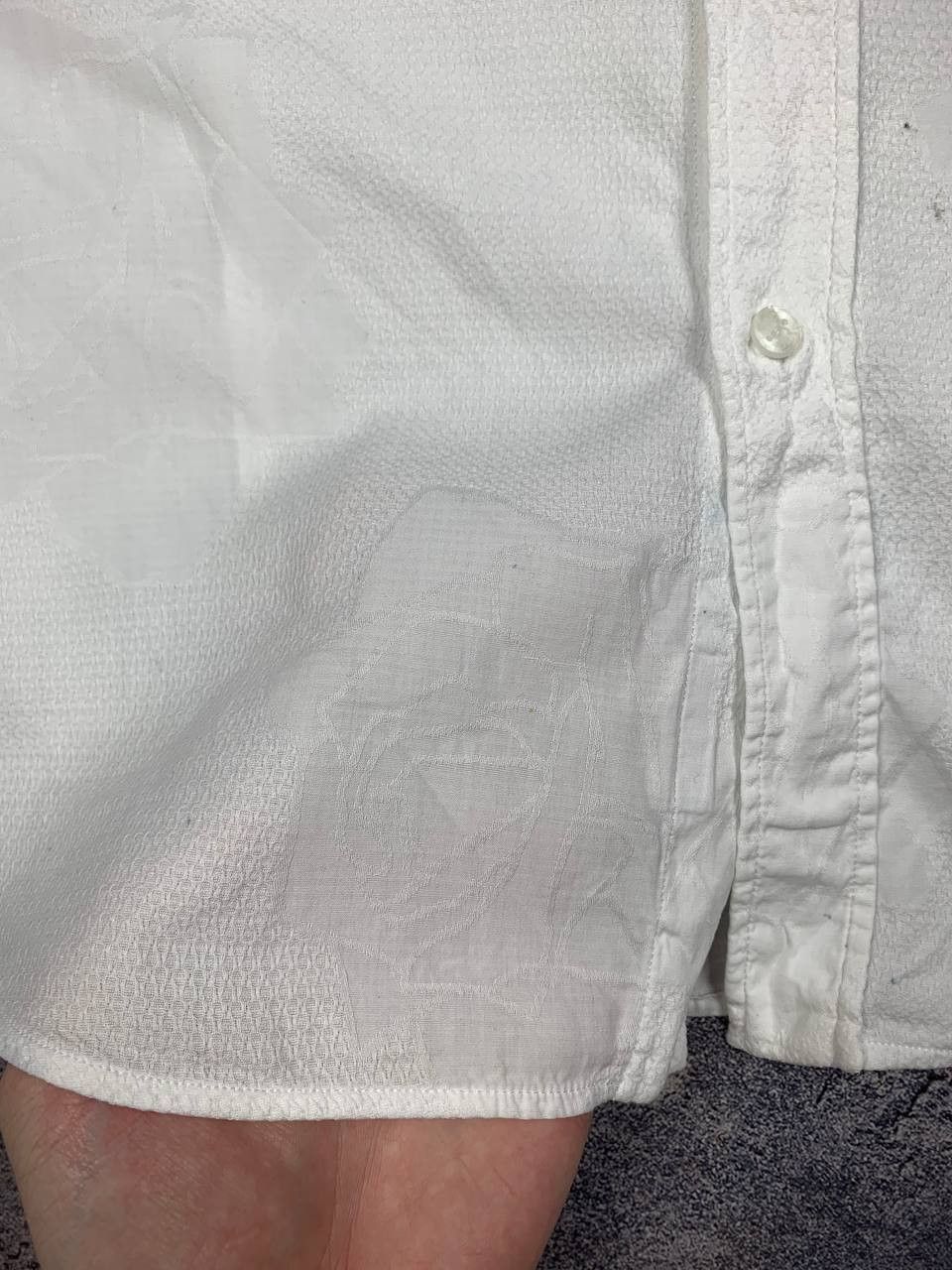 Versace Jeans Couture Versace Jeans VJC Men's White Short Sleeve Button Up Shirt Size US L / EU 52-54 / 3 - 9 Thumbnail