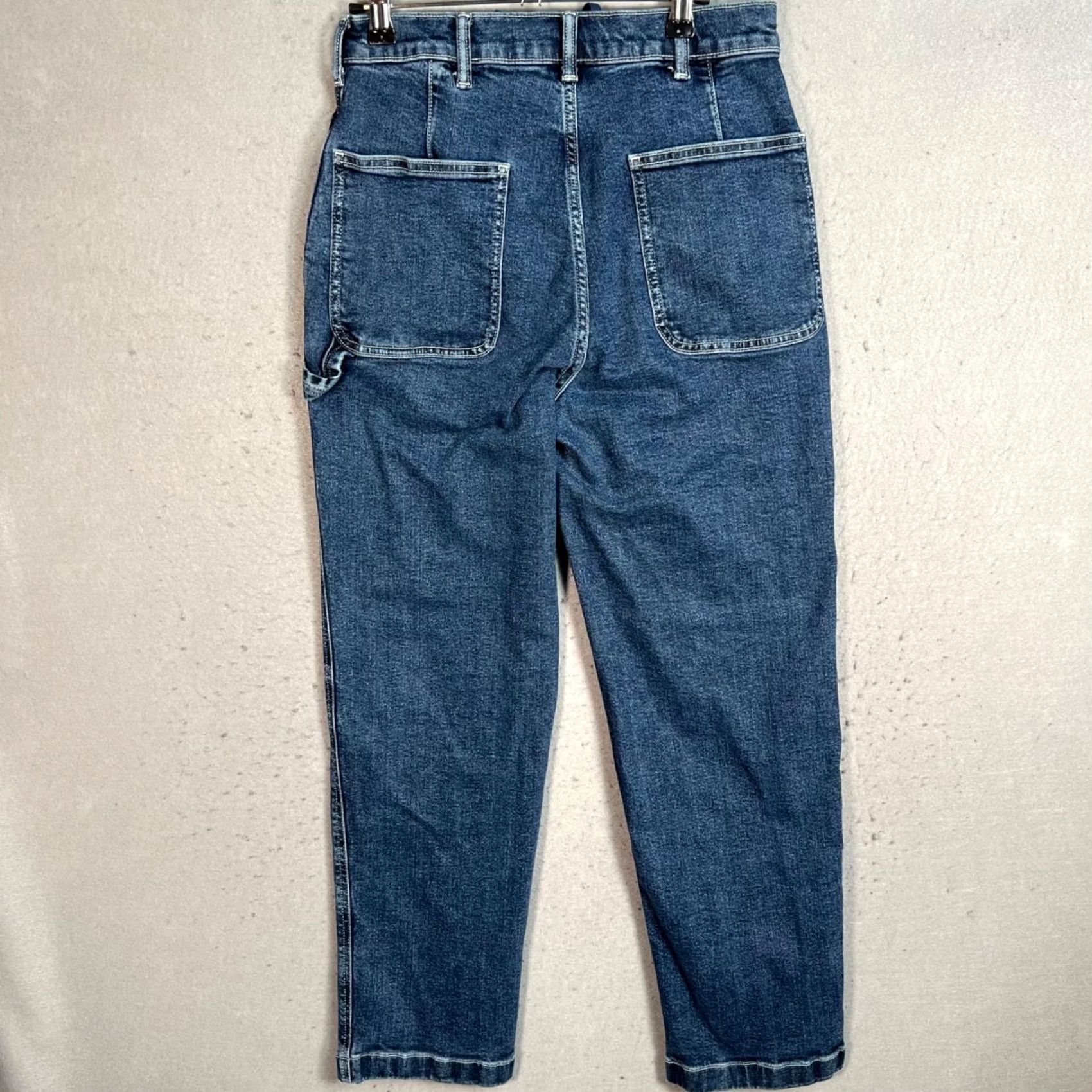 Uniqlo Uniqlo Jeans XS 27 Inseam Blue Denim Drawstring 5-Pocket Tapered Mens Regular Shoes? Size US 27 - 2 Thumbnail