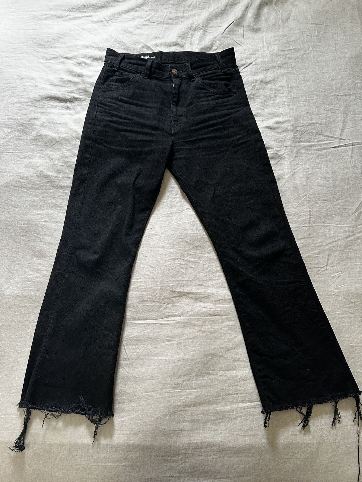 Pre-owned Celine X Hedi Slimane Fl012 Dylan Flared Jeans In Black