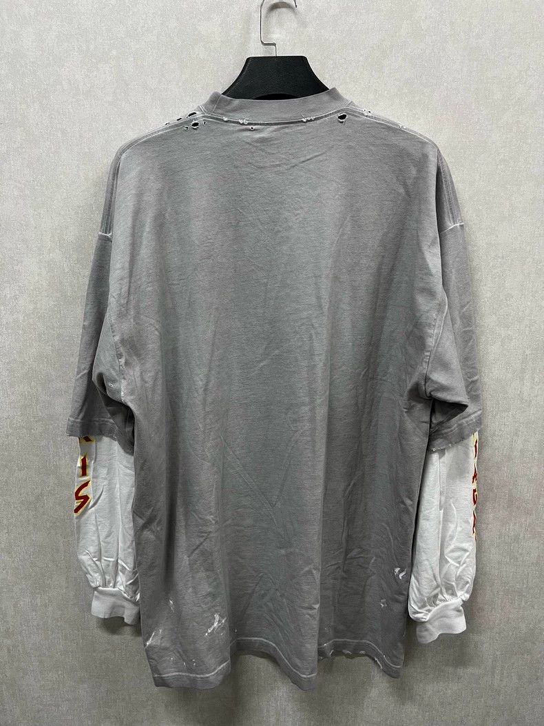 Balenciaga Balenciaga Rock Band Ink Splatter Faux Two-Piece Long Slee Size US M / EU 48-50 / 2 - 2 Thumbnail