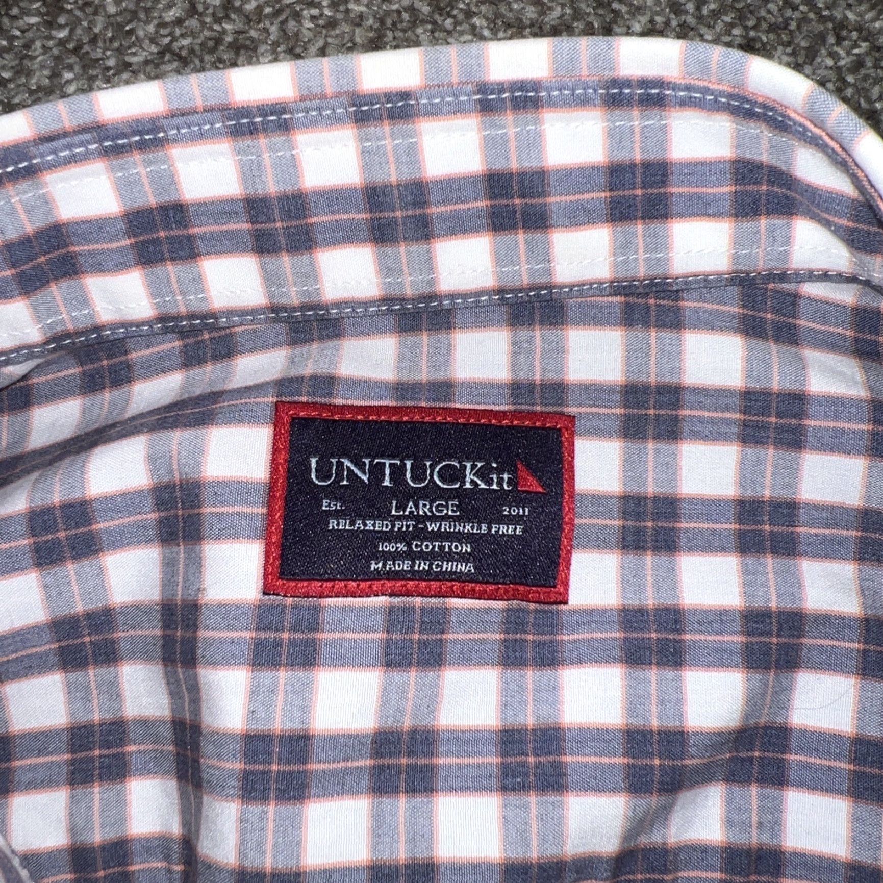 UNTUCKit UNTUCKit Purple Plaid Button-Up Shirt Mens L Size US L / EU 52-54 / 3 - 3 Thumbnail