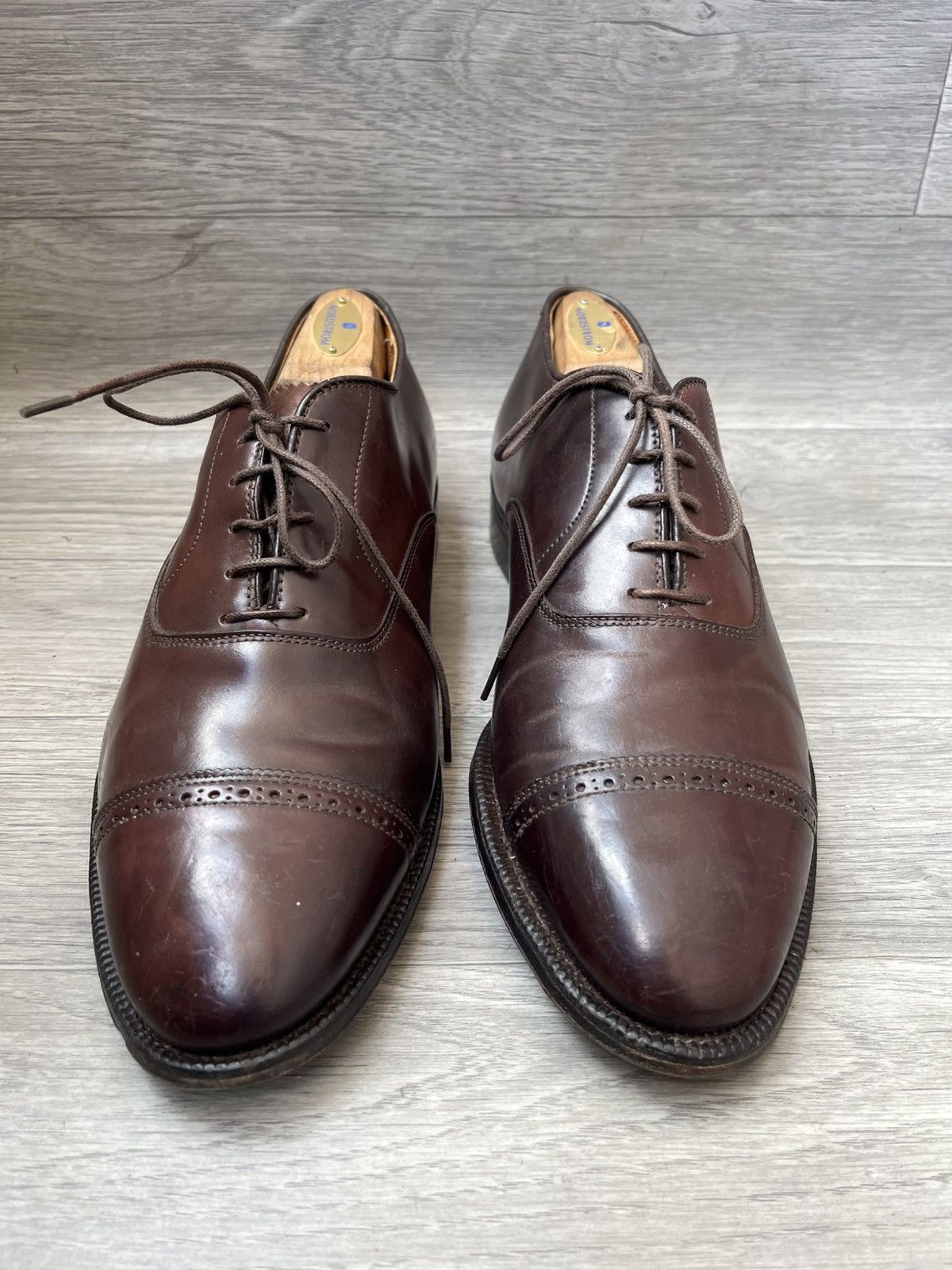 Alden Alden shell cordovan cap-toe oxford leather shoes us 9C/E Size US 7.5 / EU 40-41 - 3 Thumbnail