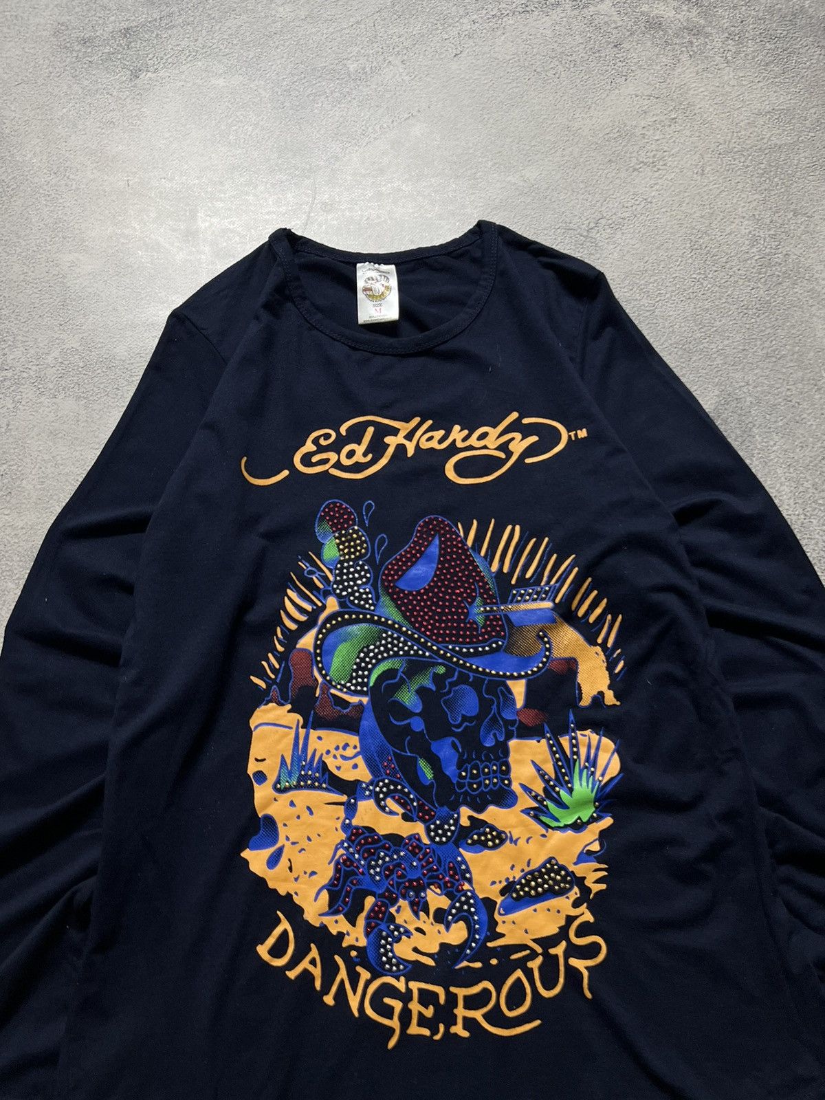 Ed Hardy Vintage Y2k Ed Hardy Dangerous Skull ☠️ Long Sleeve 00’s Size M / US 6-8 / IT 42-44 - 1 Thumbnail